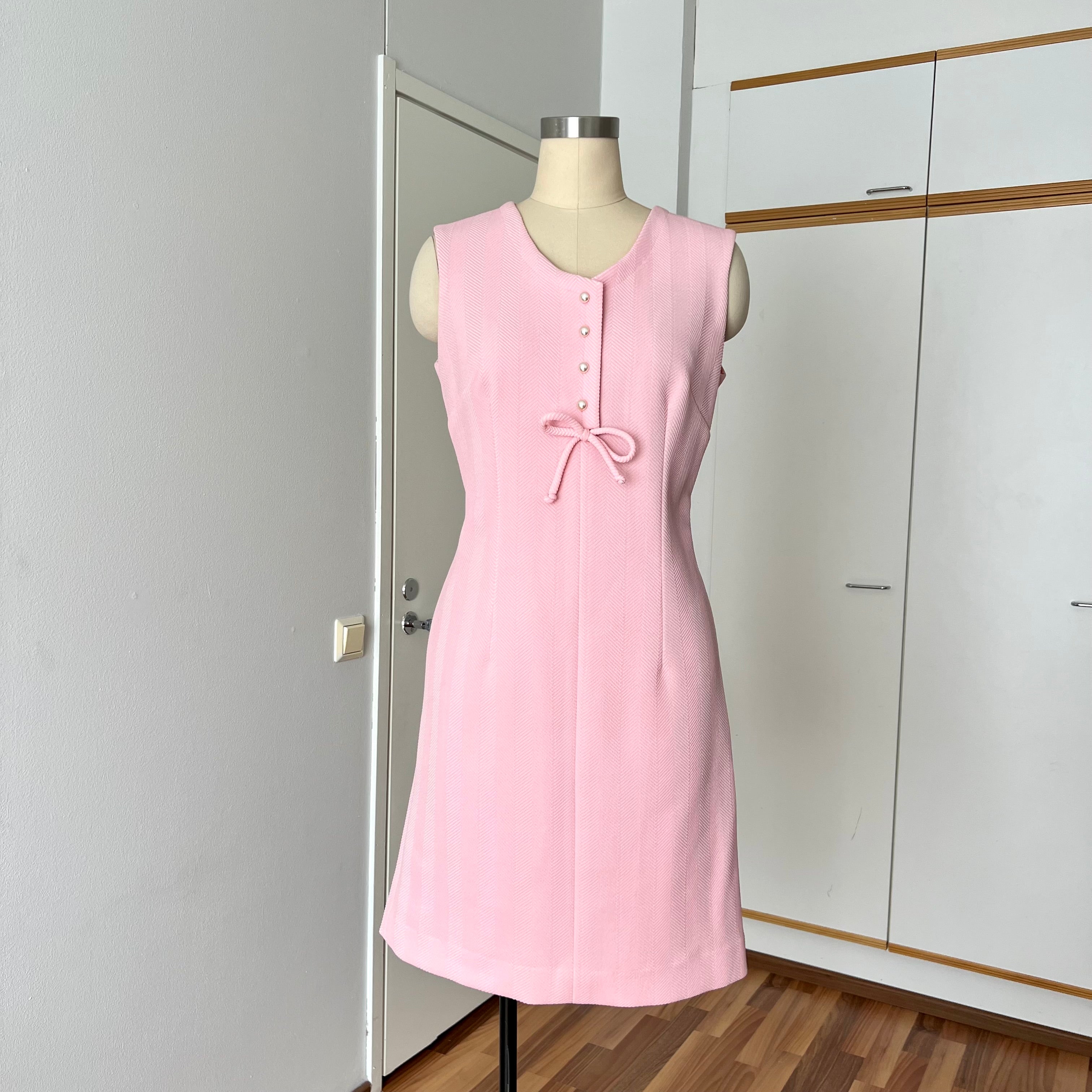60s 70s Pink Mod Shift Mini Dress-Aline Sleeveless Vintage Dress-Retro – Nana's Vintage Shack