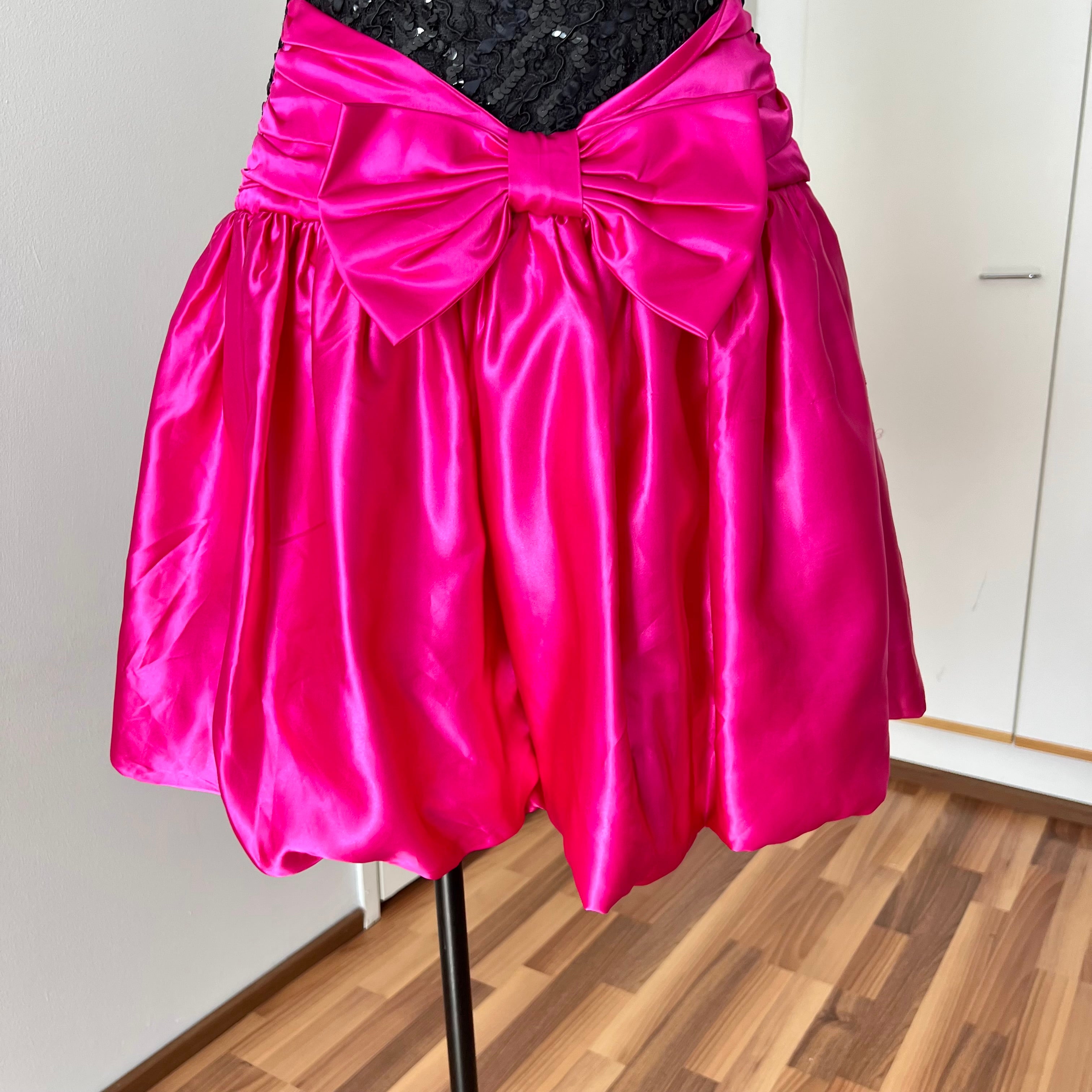 1980s SCARLETT NITE Sequins Party Dress-Vintage Strapless Prom Party Dress ILGWU