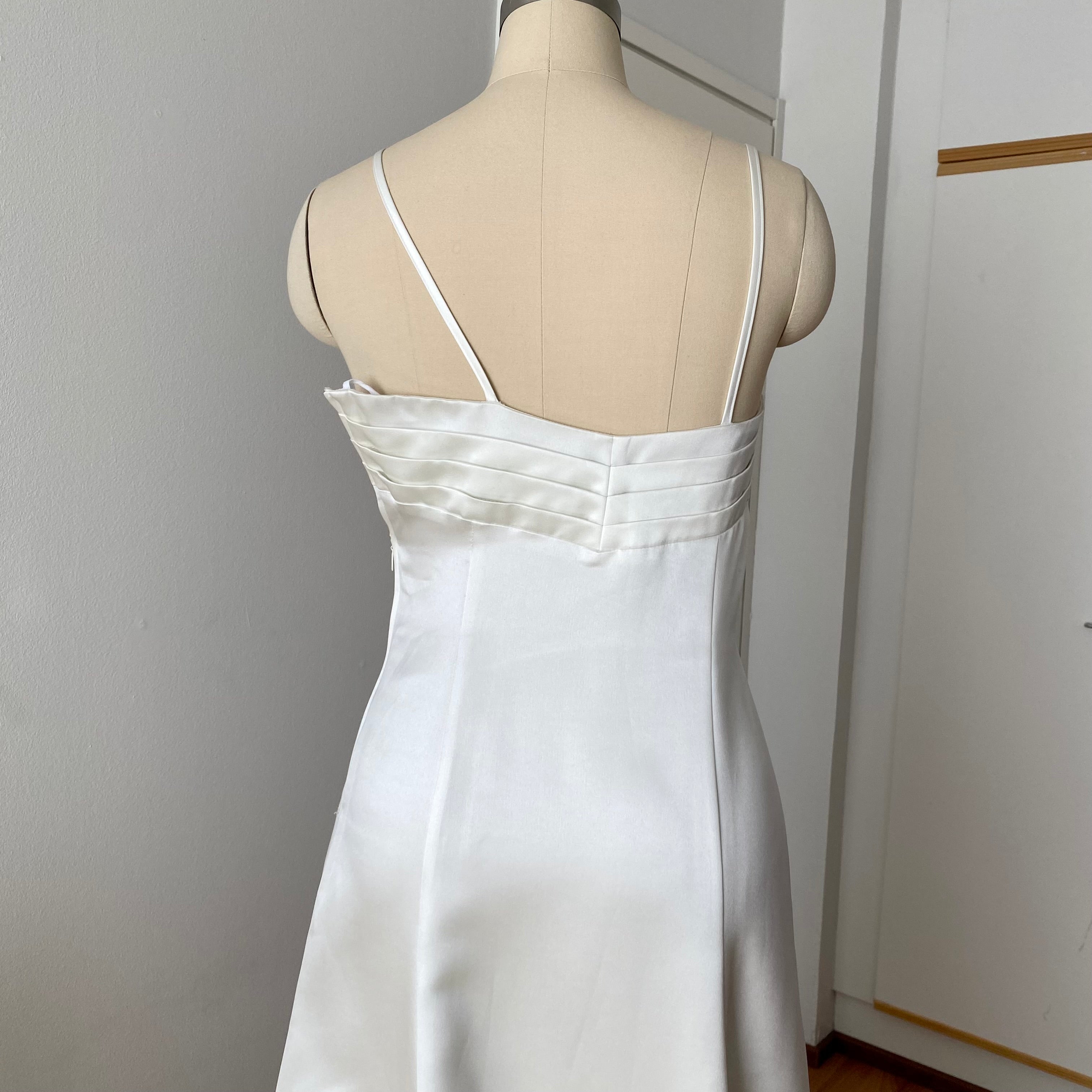 80s PATRICIA Blue Strapless Party Dress-Floral Flocked Mini Prom Dress