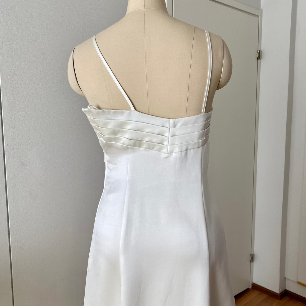 80s PATRICIA Blue Strapless Party Dress-Floral Flocked Mini Prom Dress