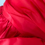 1980s JOHN CHARLES Red Strapless Gown Tiered Cocktail Drop Waist Prom Party