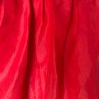 1980s JOHN CHARLES Red Strapless Gown Tiered Cocktail Drop Waist Prom Party