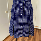 70s DIOLEN LOFT Polka Dot Mod Mini Dress-Retro Secretary Day Dress