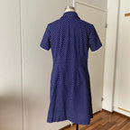 70s DIOLEN LOFT Polka Dot Mod Mini Dress-Retro Secretary Day Dress