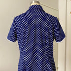 70s DIOLEN LOFT Polka Dot Mod Mini Dress-Retro Secretary Day Dress