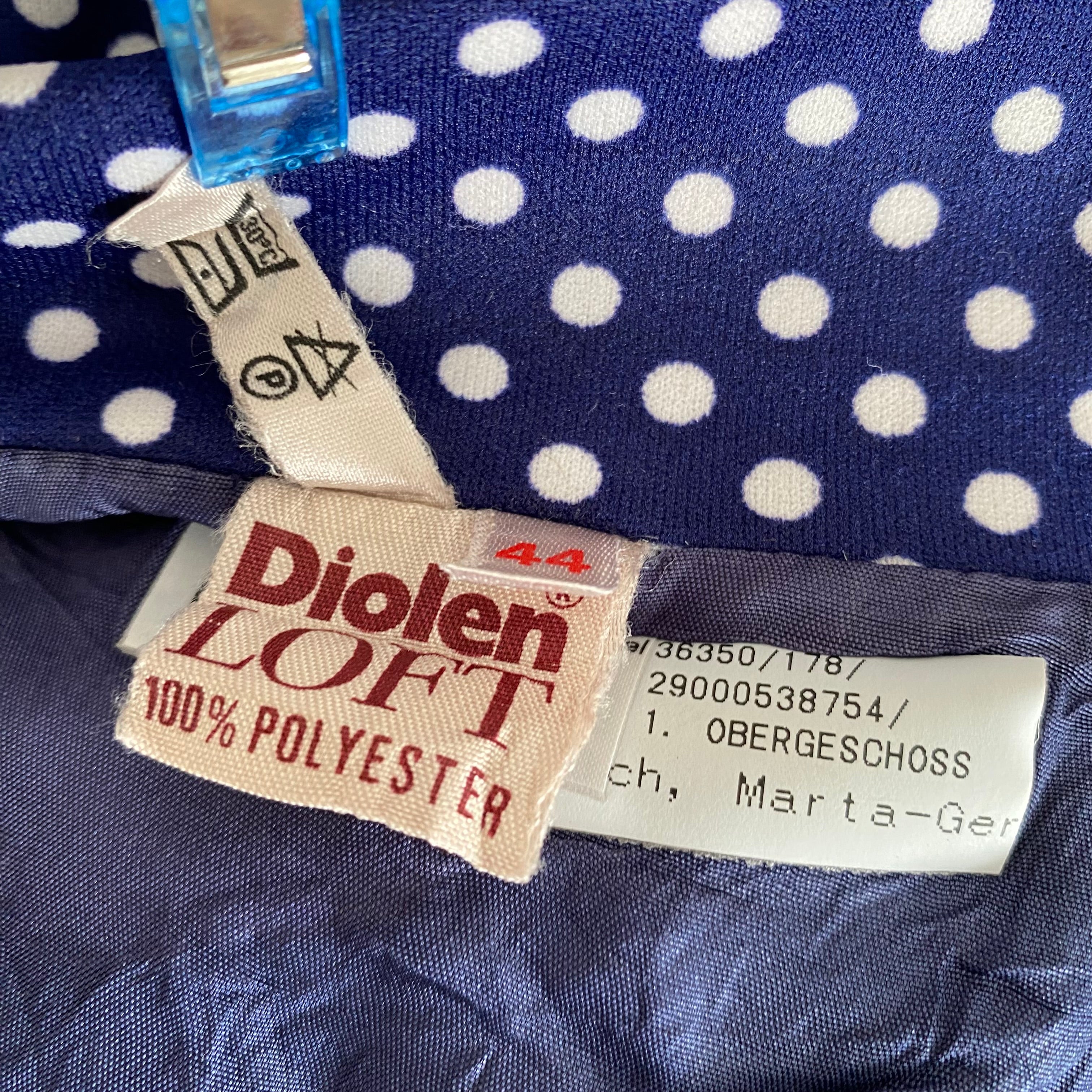 70s DIOLEN LOFT Polka Dot Mod Mini Dress-Retro Secretary Day Dress