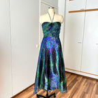 70s 80s VERA MONT Halter Neck Maxi Dress Floor Length Backless Cocktail Party Dress