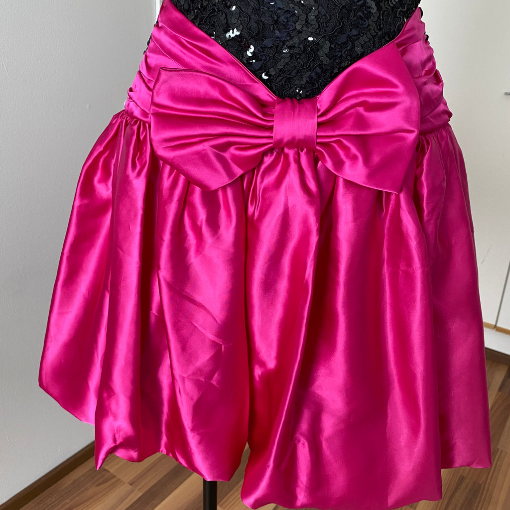 80s SCARLETT NITE Sequins Party Dress-Vintage Strapless Prom Party Dress ILGWU