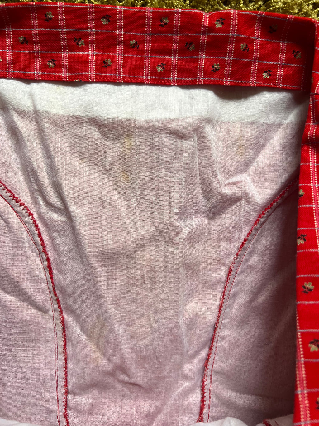 80s Austrian Folk Red Midi Dirndl Dress-Bavarian Oktoberfest Trachten Dress