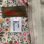 80s INZY DESIGN Linen Trachten Dress-Puff Sleeves Austrian Dirndl Dress