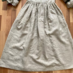 80s INZY DESIGN Linen Trachten Dress-Puff Sleeves Austrian Dirndl Dress