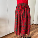 Vintage Bavarian Trachten Dirndl Dress-Austrian Folk Print Oktoberfest Dress