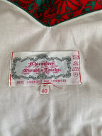 Vintage Bavarian Trachten Dirndl Dress-Austrian Folk Print Oktoberfest Dress