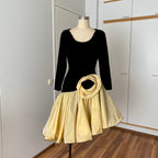 80s JEANNE PASCARELLA  Drop Waist Prom Party Dress-French Vintage Cocktail Dress