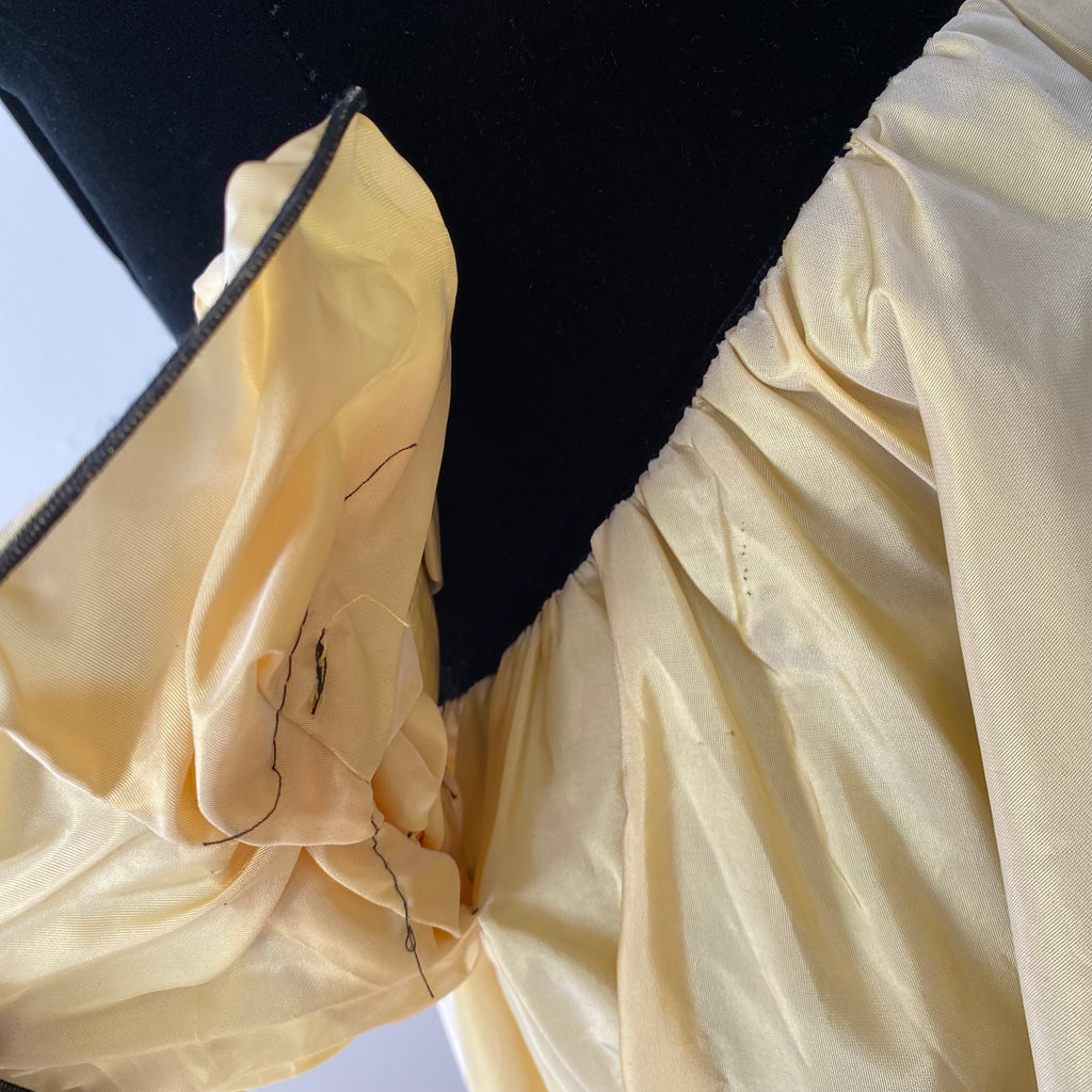 80s JEANNE PASCARELLA  Drop Waist Prom Party Dress-French Vintage Cocktail Dress