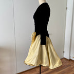 80s JEANNE PASCARELLA  Drop Waist Prom Party Dress-French Vintage Cocktail Dress