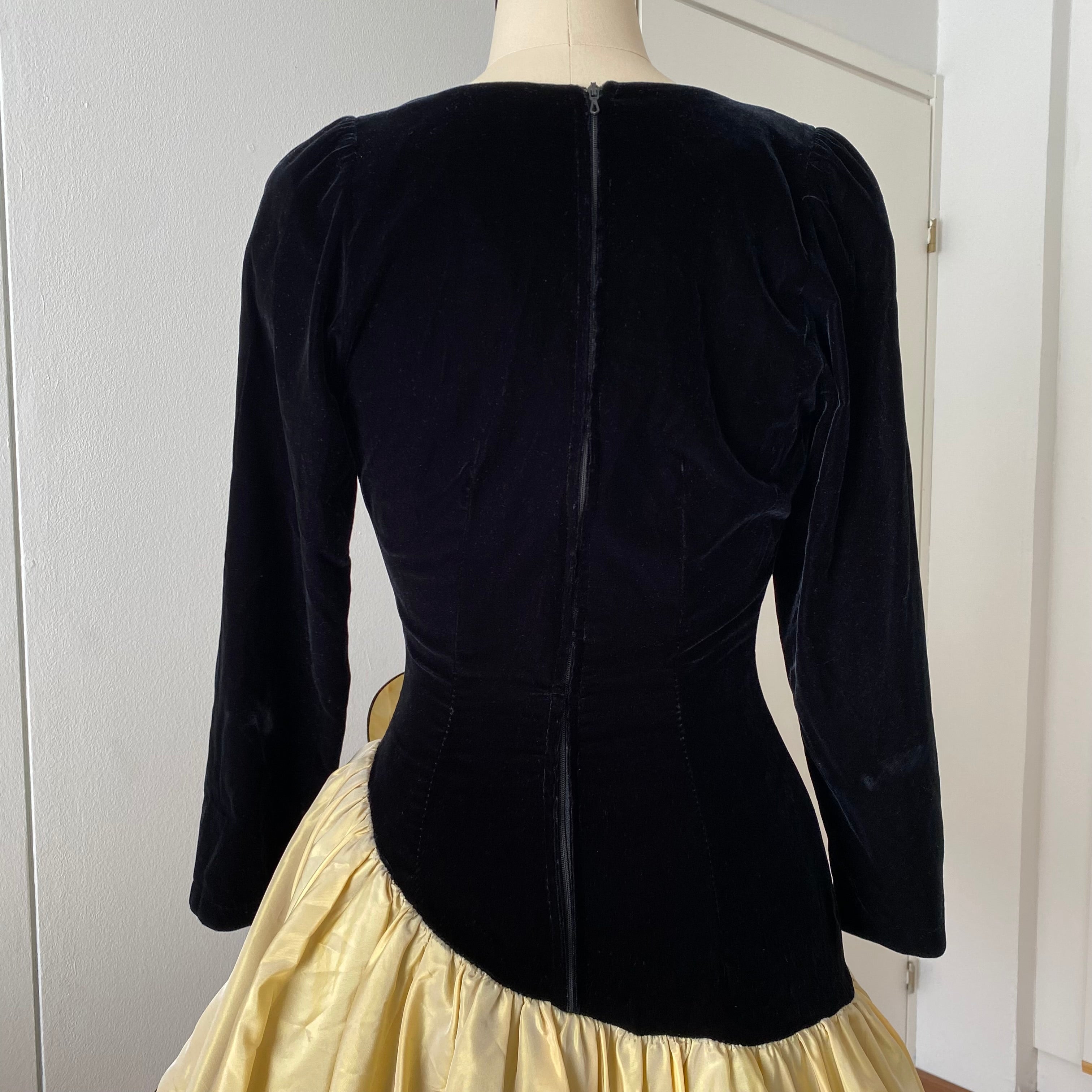 80s JEANNE PASCARELLA  Drop Waist Prom Party Dress-French Vintage Cocktail Dress