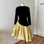 80s JEANNE PASCARELLA  Drop Waist Prom Party Dress-French Vintage Cocktail Dress