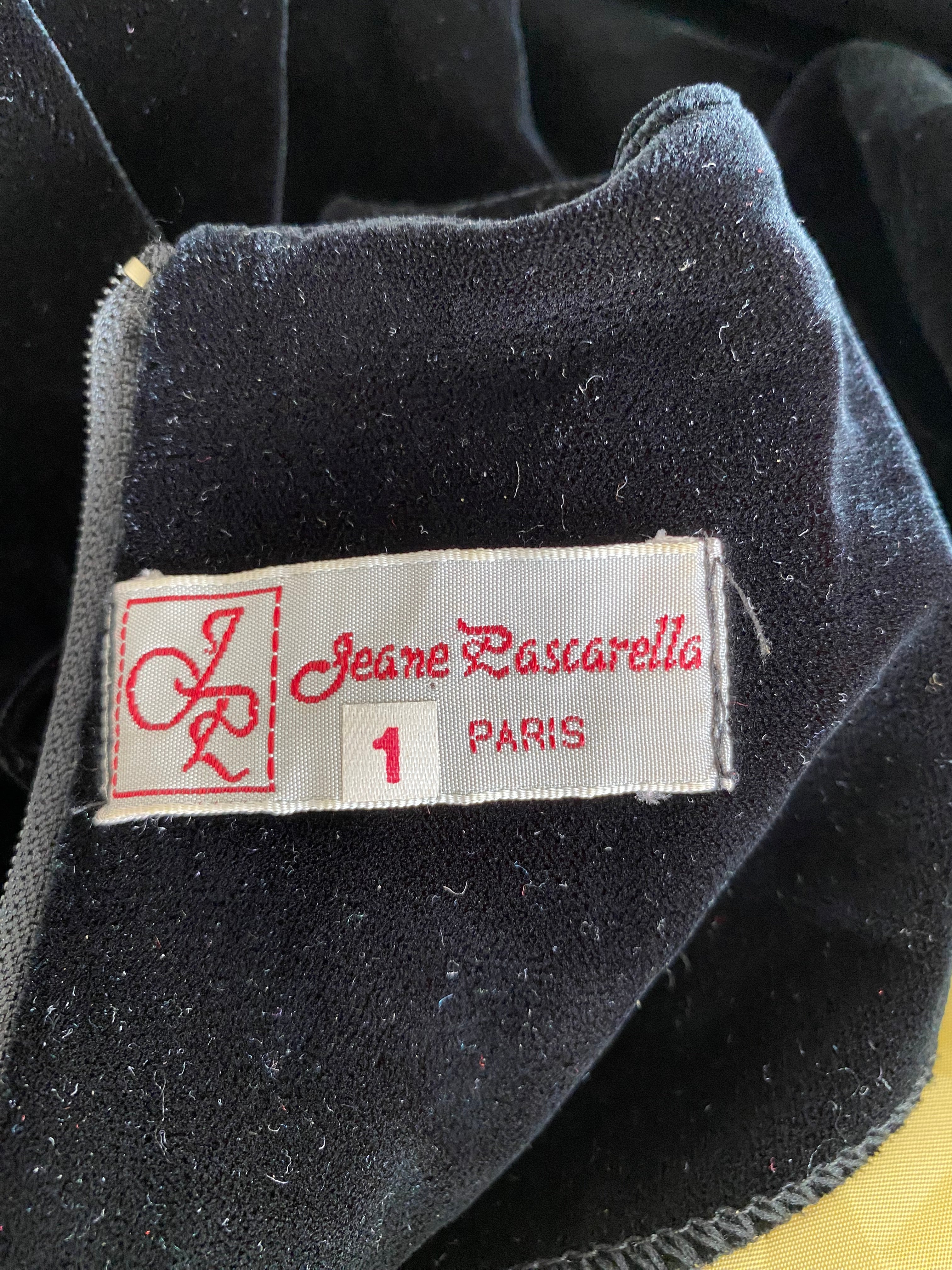 80s JEANNE PASCARELLA  Drop Waist Prom Party Dress-French Vintage Cocktail Dress