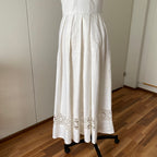 90s Vintage White Austrian Dirndl Dress-Bavarian Folk Trachten Dress