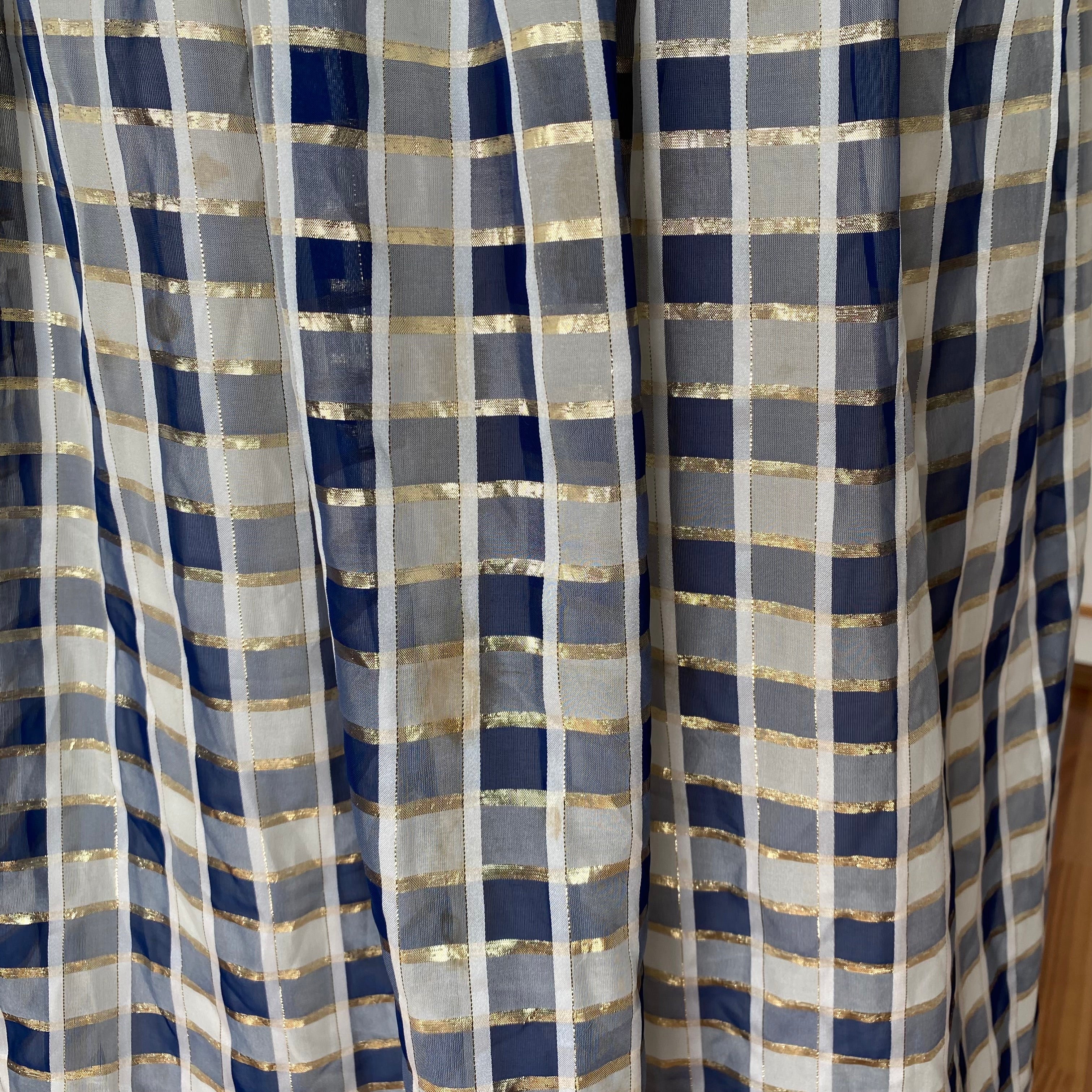 70s Gingham Check Midi Party Dress-Vintage Cocktail Prom Evening Dress