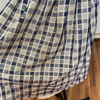 70s Gingham Check Midi Party Dress-Vintage Cocktail Prom Evening Dress