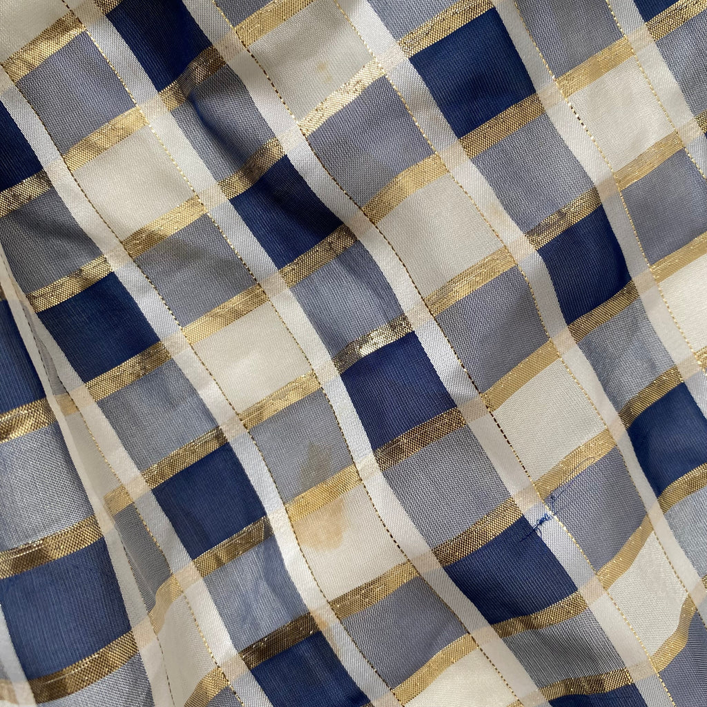 70s Gingham Check Midi Party Dress-Vintage Cocktail Prom Evening Dress