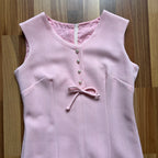 60s 70s Pink Mod Shift Mini Dress-Aline Sleeveless Vintage Dress-Retro Gogo Space Age Twiggy Style Dress