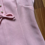 60s 70s Pink Mod Shift Mini Dress-Aline Sleeveless Vintage Dress-Retro Gogo Space Age Twiggy Style Dress