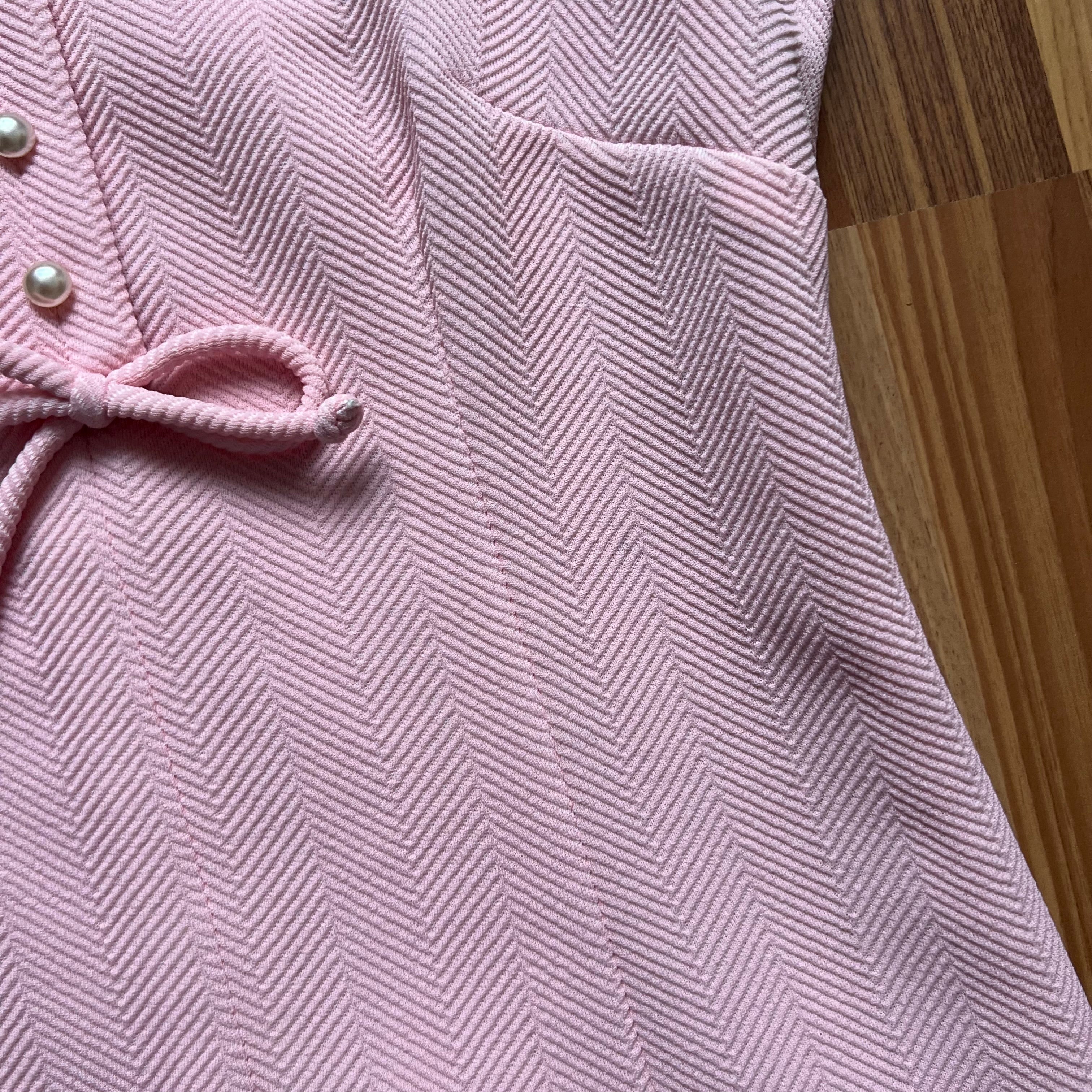 60s 70s Pink Mod Shift Mini Dress-Aline Sleeveless Vintage Dress-Retro Gogo Space Age Twiggy Style Dress