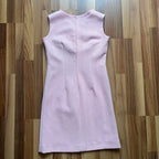 60s 70s Pink Mod Shift Mini Dress-Aline Sleeveless Vintage Dress-Retro Gogo Space Age Twiggy Style Dress