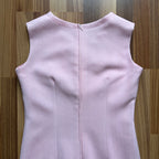 60s 70s Pink Mod Shift Mini Dress-Aline Sleeveless Vintage Dress-Retro Gogo Space Age Twiggy Style Dress