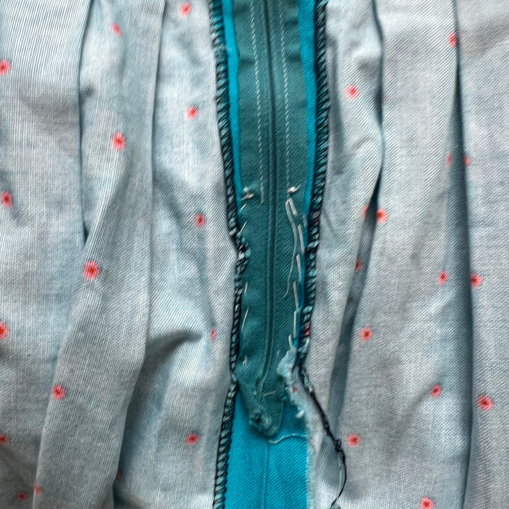 70s 80s Blue Floral Trachten Dress Austrian Folk Oktoberfest Dirndl-BavarianTyrol Dress EU 38