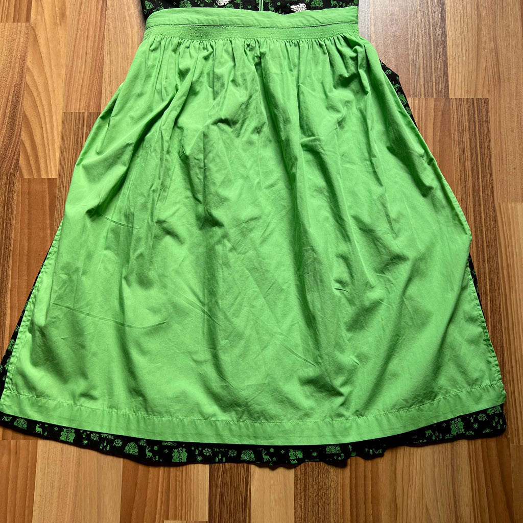 Wenger German Dirndl Dress w/ Apron-Bavarian Folk Print Oktoberfest Trachten EU 40