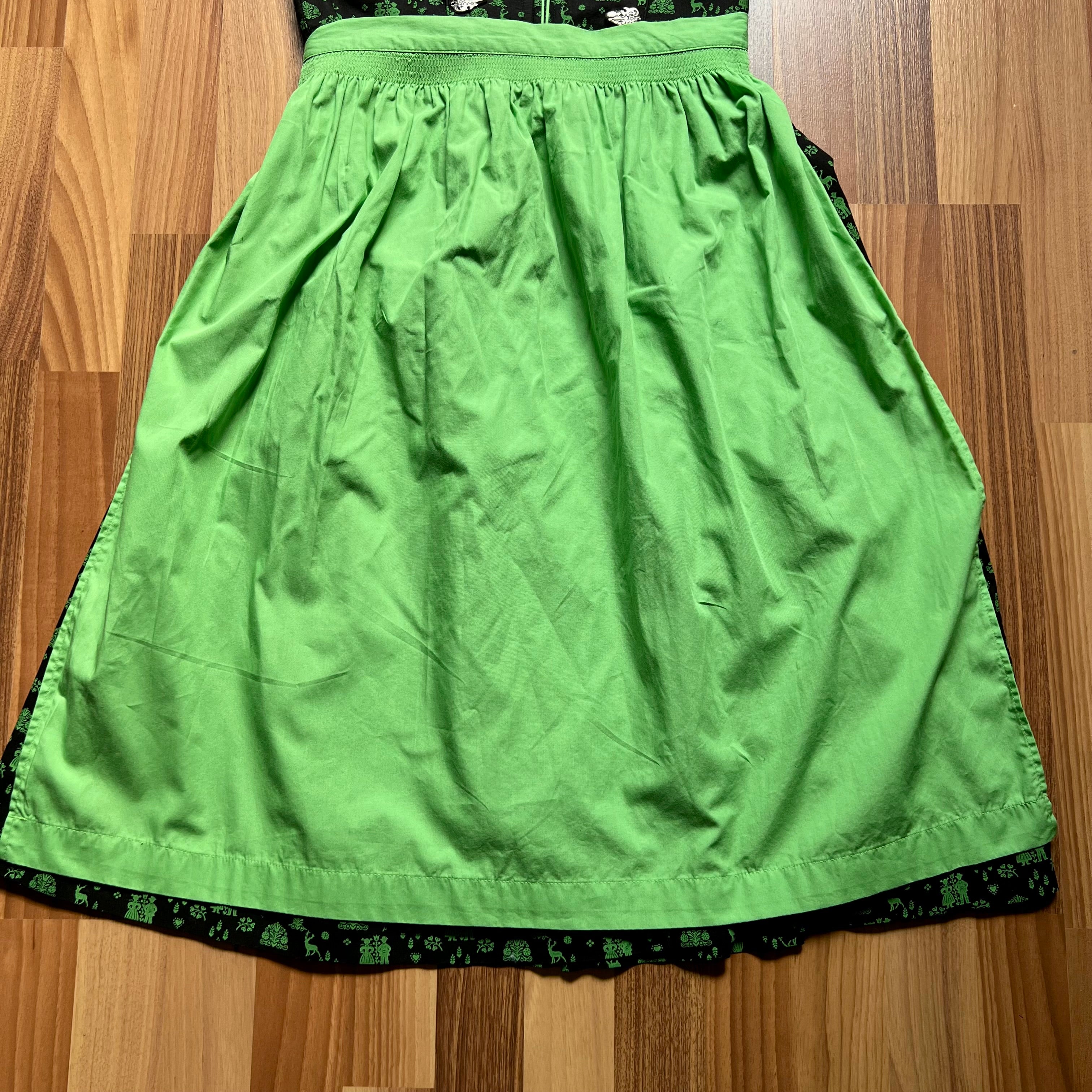 Wenger German Dirndl Dress w/ Apron-Bavarian Folk Print Oktoberfest Trachten EU 40