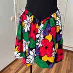 1980s AUGUSTAT Cotton Party Dress-Sweetheart Basque Waist Bubble Hem Dress