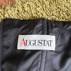 1980s AUGUSTAT Cotton Party Dress-Sweetheart Basque Waist Bubble Hem Dress