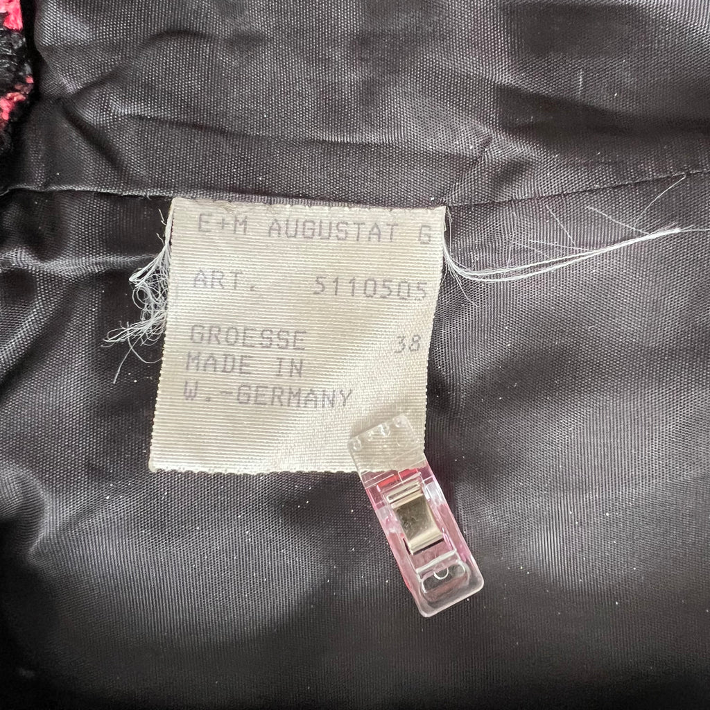 1980s AUGUSTAT Cotton Party Dress-Sweetheart Basque Waist Bubble Hem Dress