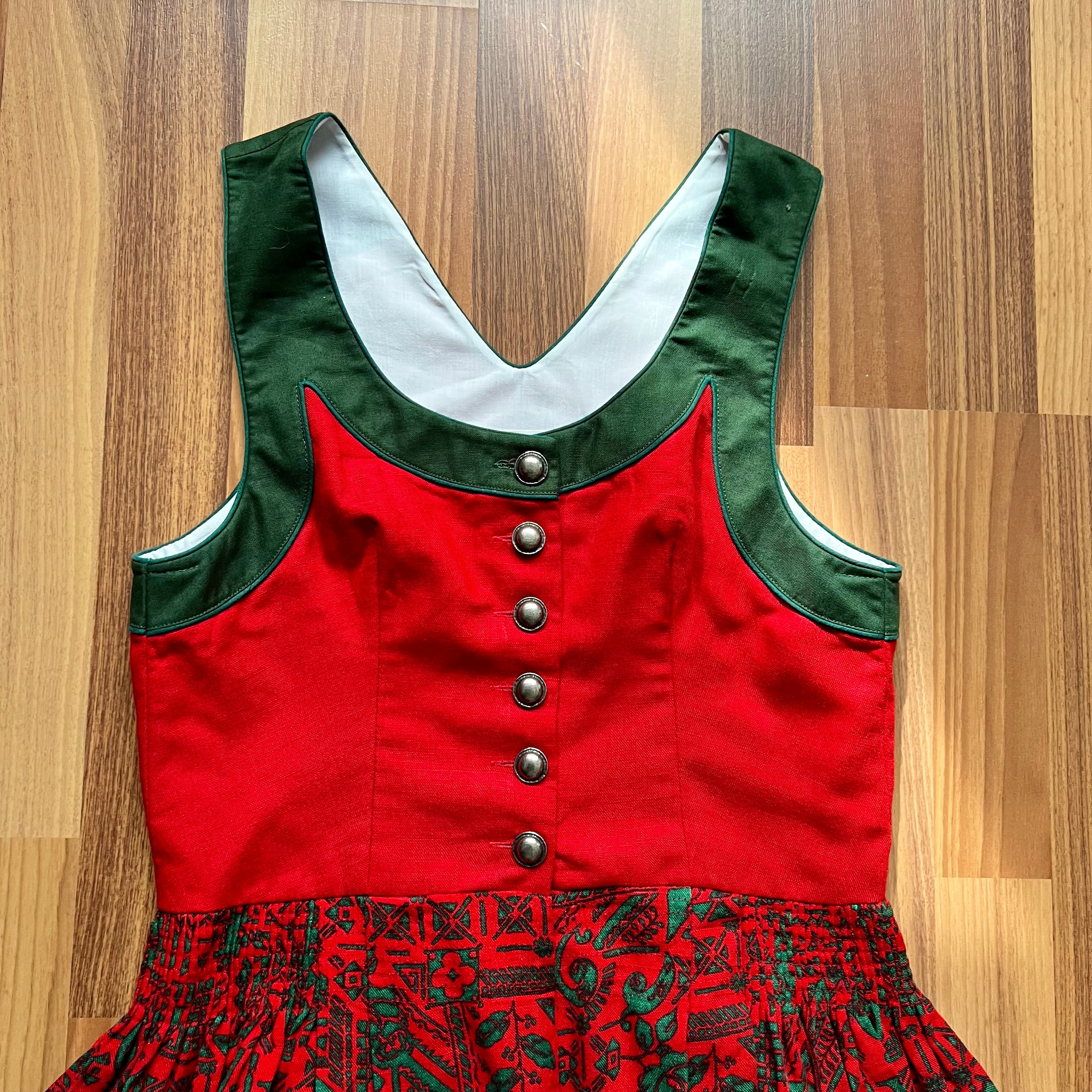 1970s Vintage Austrian Dirndl Dress-Bavarian Folk Trachten Midi  Oktoberfest Outfit EU 40