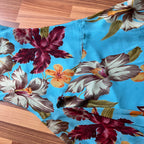 Y2K Blue Floral Fairy Cami Dress-Tropical Print Asymmetric Midi Dress-Spaghetti Straps 2000s Slip Dress