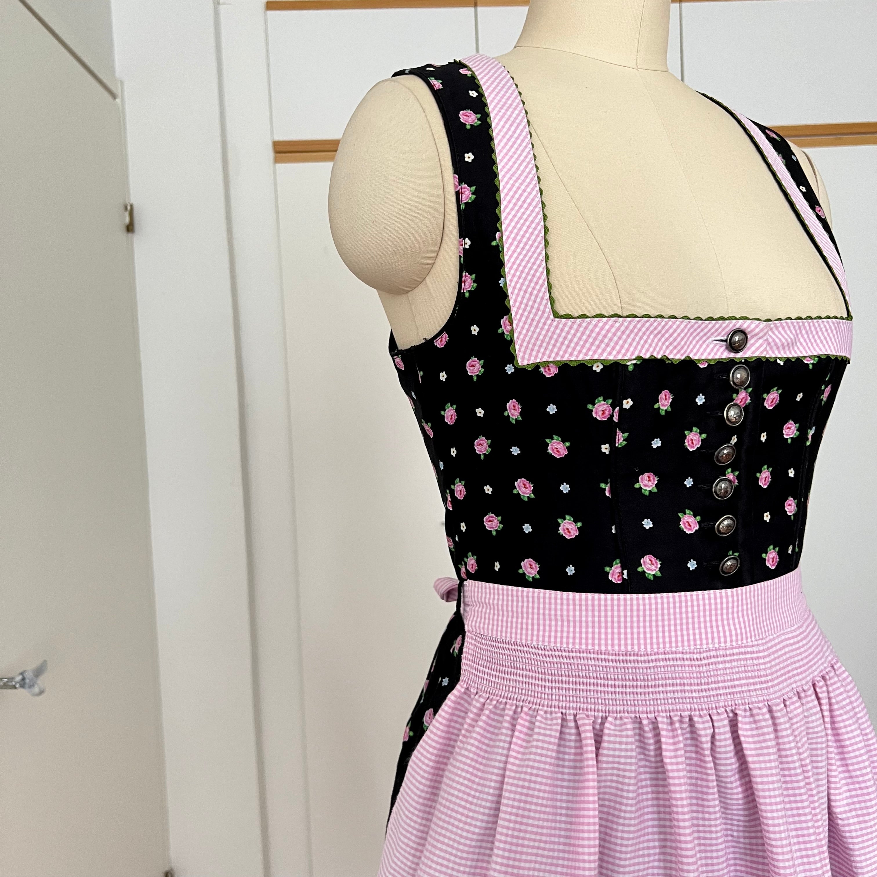 Country Line Cotton Dirndl and Apron-German Oktoberfest Outfit EU 38