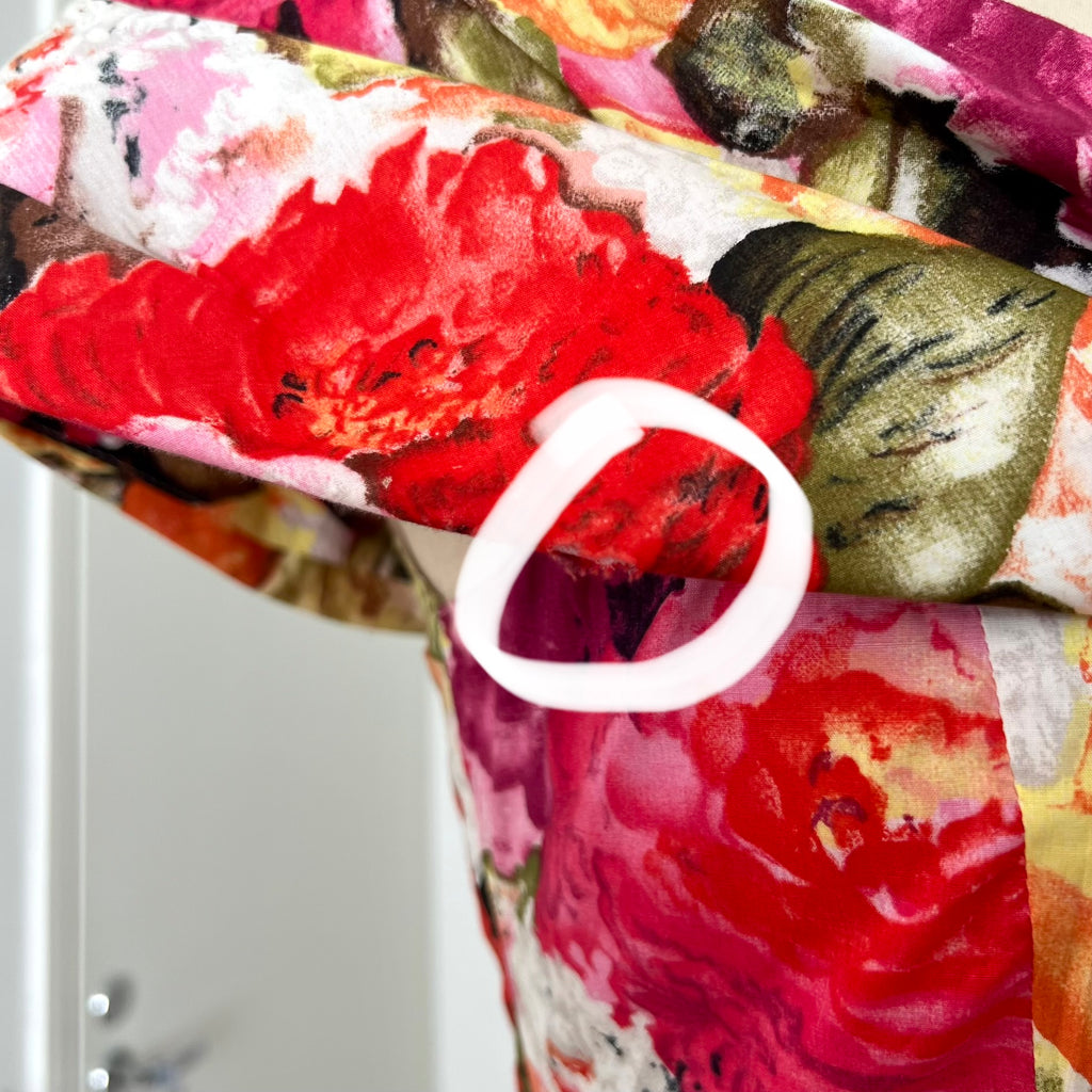 1980s Floral Rockabilly Cotton Dress-Off Shoulder Portrait Fit and Flare Swing Dress-80s Does 50s
