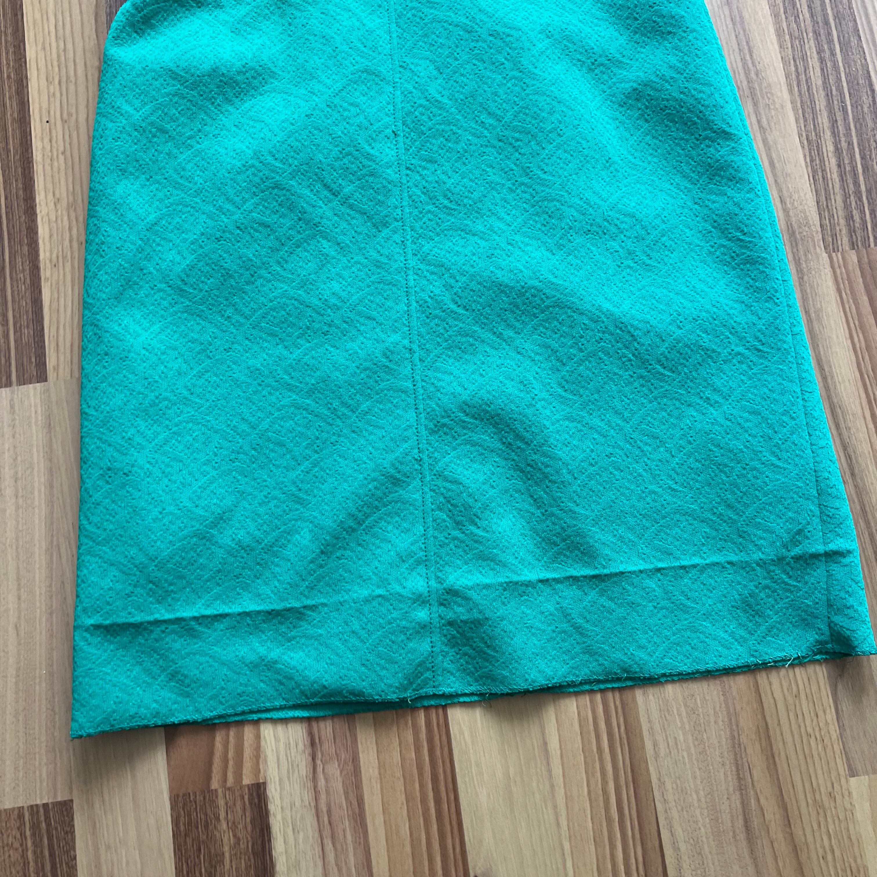 1960s Vintage Green Mod Mini Dress-Short Sleeves Shift Twiggy Style Go Go Dress-Retro Day Dress