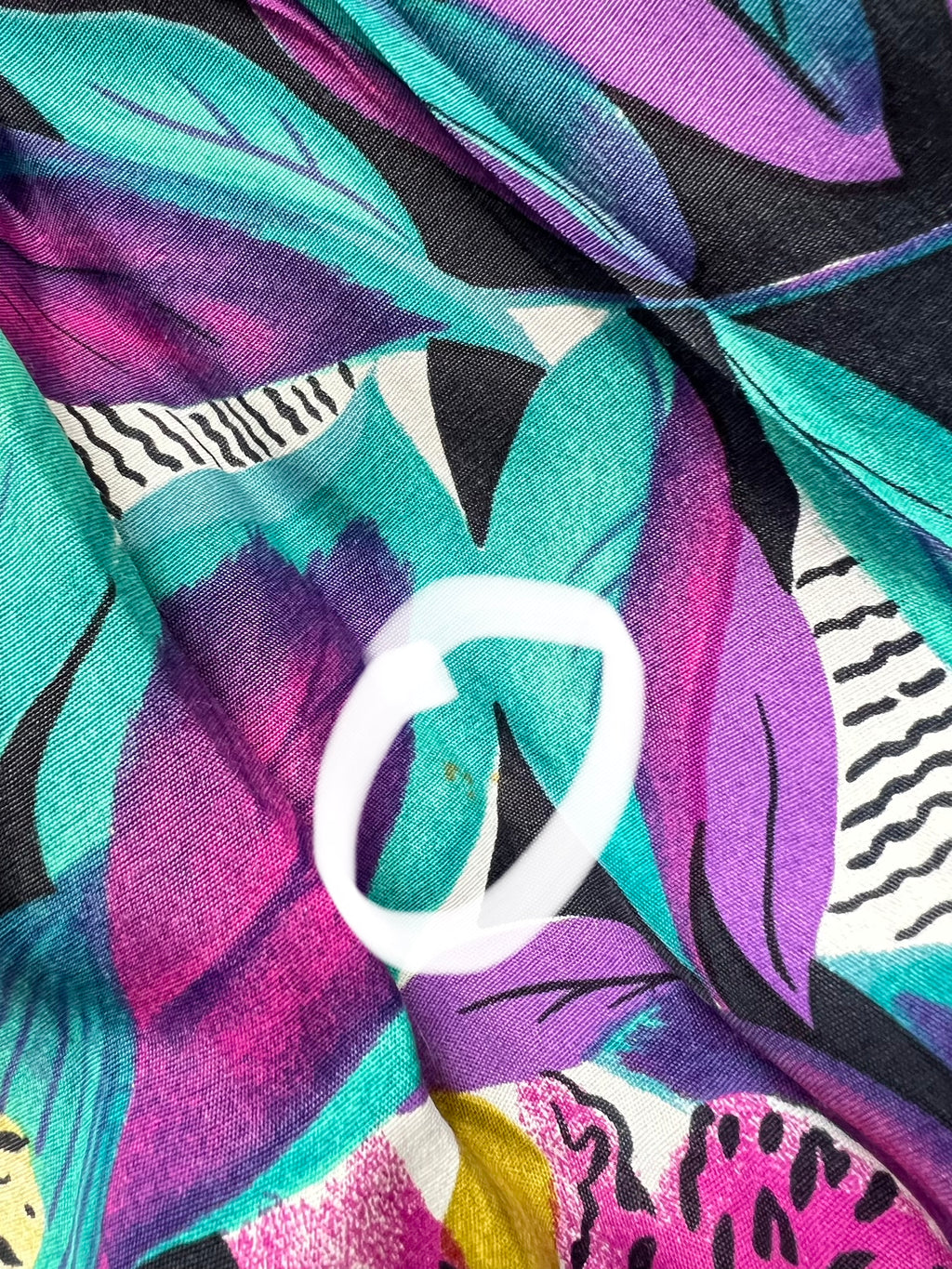 1980s RADAR Tropical Print Halter Dress-1950s Style Viscose Rockabilly Dress