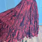 1980s RADAR Red Metallic Prom Dress-Whimsygoth Taffetta Party Dress EU 38