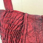 1980s RADAR Red Metallic Prom Dress-Whimsygoth Taffetta Party Dress EU 38