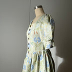 The Sofia Floral Linen Cotton Midi Dress