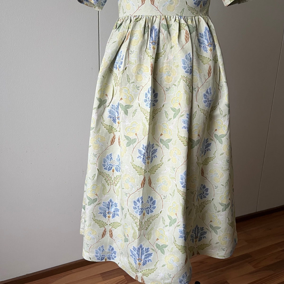The Sofia Floral Linen Cotton Midi Dress