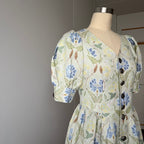 The Sofia Floral Linen Cotton Midi Dress
