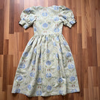 The Sofia Floral Linen Cotton Midi Dress
